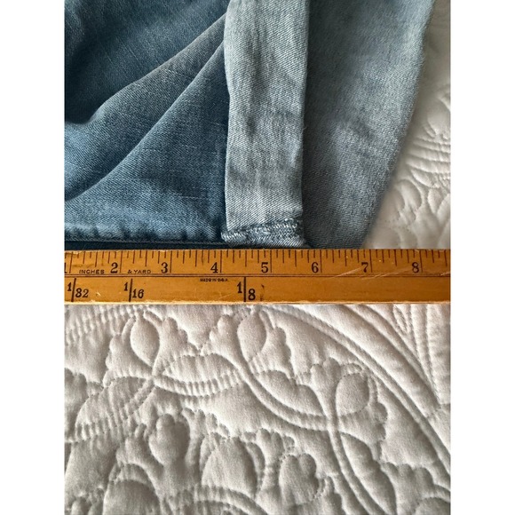 J Jill Denim Women's Medium Wash Cuffed Shorts Blue Stretchy Size 8 Petite - Picture 5 of 9